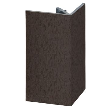 Uitw. rechthoekprofiel Keralit 46x46mm - Donkerbruin classic nerf