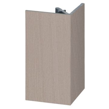 Uitw. rechthoekprofiel Keralit 46x46mm - Vergrijd ceder classic nerf