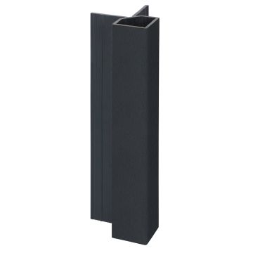 Keralit uitwendig hoekprofiel 32x32mm - Zwartgrijs classic nerf