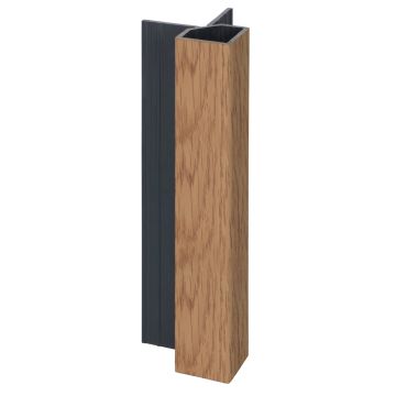 Keralit uitwendig hoekprofiel 32x32mm - Licht eiken classic nerf