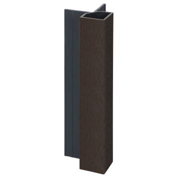 Keralit uitwendig hoekprofiel 32x32mm - Donkerbruin classic nerf