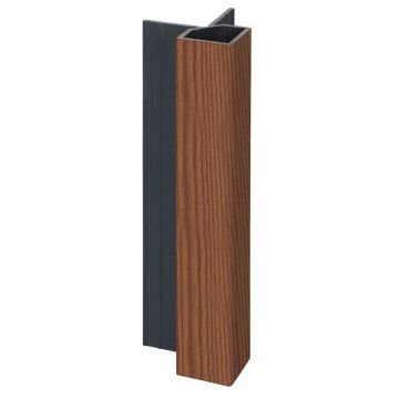 Keralit uitwendig hoekprofiel 32x32mm - Bruin red ceder classic nerf