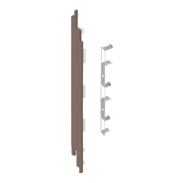 Eindkap+connector  links voor 2819 (5st) - Bruingrijs classic nerf