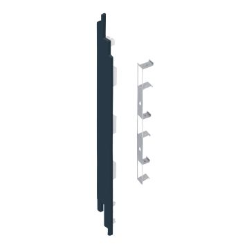 Eindkap+connector  links voor 2819 (5st) - Staalblauw classic nerf