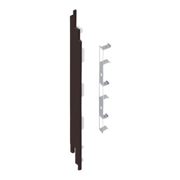 Eindkap+connector  links voor 2819 (5st) - Donkerbruin classic nerf