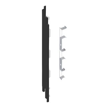 Eindkap+connector  links voor 2819 (5st) - Nightblack pure mat