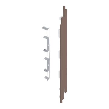 Eindkap+connector rechts voor 2819 (5st) - Bruingrijs classic nerf