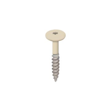 Torx schroef 32mm rvs V2A 100st - Licht ivoor