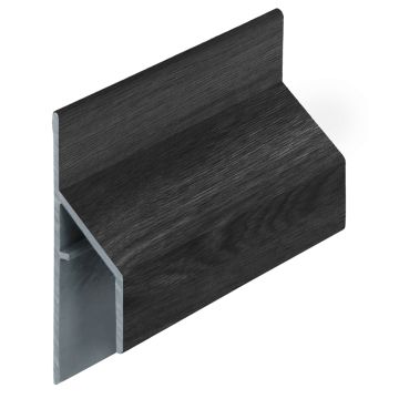 Trim/kraal aansluitprofiel 17mm Keralit - Zwart eiken