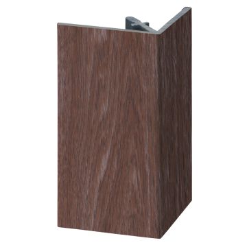 Uitw. rechthoekprofiel Keralit 46x46mm - Bruin eiken