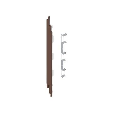 Eindkap+connector  links voor 2819 (5st) - Bruin eiken