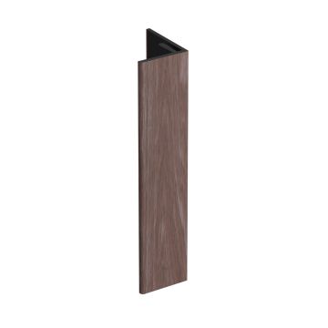 Verlengd eindprofiel 17x44mm Keralit - Bruin eiken