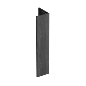 Verlengd eindprofiel 17x44mm Keralit - Zwart eiken