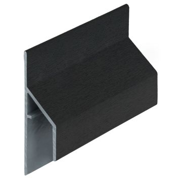 Trim/kraal aansluitprofiel 17mm Keralit - Grafietzwart classic nerf