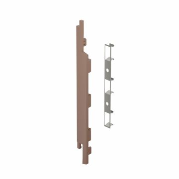 Eindkap+connector links voor 2815 (5st) - Bruingrijs classic nerf