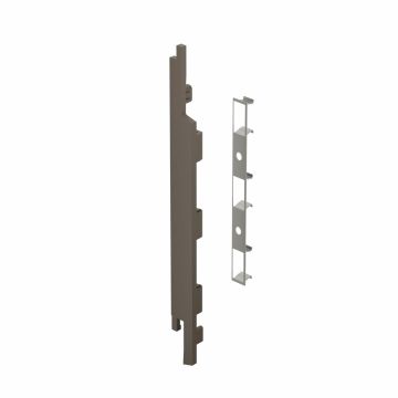 Eindkap+connector links voor 2815 (5st) - Kwartsgrijs classic nerf