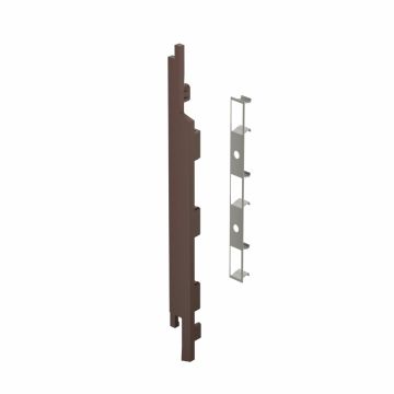 Eindkap+connector links voor 2815 (5st) - Bruin eiken