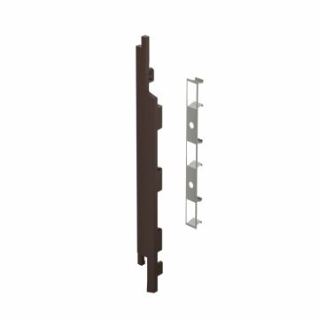 Eindkap+connector links voor 2815 (5st) - Donkerbruin classic nerf
