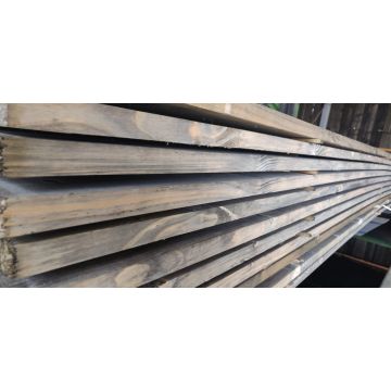 Vuren steigerplank gedroogd en geschaafd old look grijs geïmpregneerd 27x190x5000mm