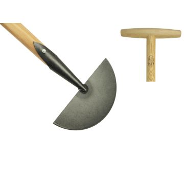 Graskantsteker 21,5cm breed met houten steel 85cm De Wit