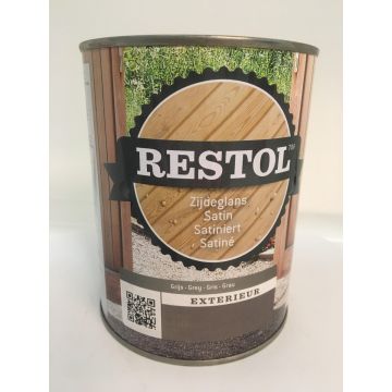 Restol Houtolie Zijdeglans 1L Grijs
