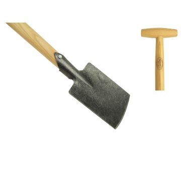 Handspade met essen houten T-steel 80cm De Wit