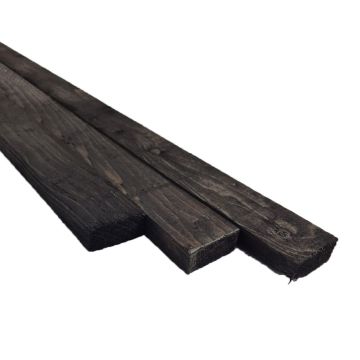 Vuren panlat geschaafd zwart 22x50x4200mm