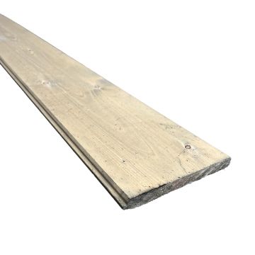 Vuren wanddelen  vloerdelen geschaafd met velling Old Look grijs geïmpregneerd 18x195x4800mm