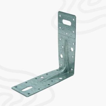 Hoekanker verzinkt 150x150x60x2,5mm bij houtenbouwmaterialen.nl
