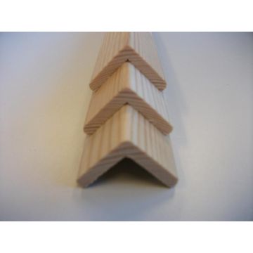 Grenen hoeklat 40x40x3900