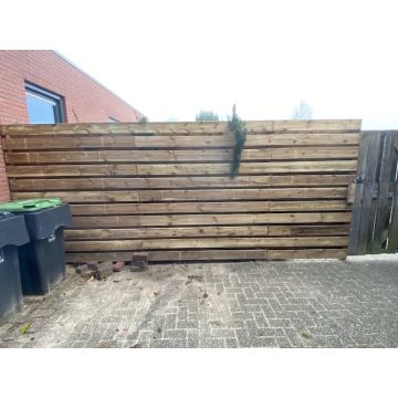 Complete houten schutting extra dikke plank 19x145