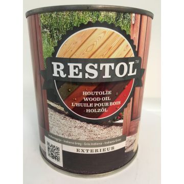 Restol Houtolie Zijdeglans 1L Indianagrijs