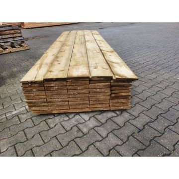 Complete houten schutting met brede plank 1,8x4m