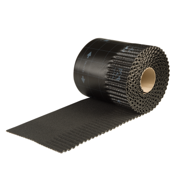 Ubbink Ubiflex loodvervanger ribbel 30cm rol=6m zwart (0534256)