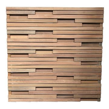 Tuinscherm Hardhout Bangkirai type Mondriaan 1800x1800