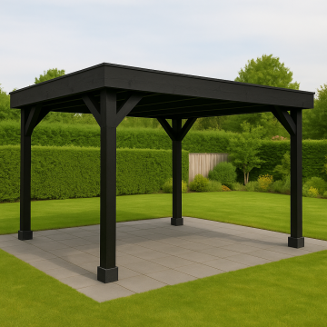 HBM Douglas Overkapping - aan huis of vrijstaand - 300x250 cm - Zwart