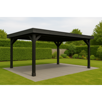 HBM Douglas Overkapping - aan huis of vrijstaand - 500x250 cm - Zwart