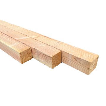Douglas Lariks 100x100x4000mm paal onbehandeld