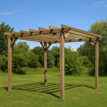 HBM complete pergola - Lariks/Douglas naturel