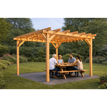 HBM complete pergola - Lariks/Douglas naturel