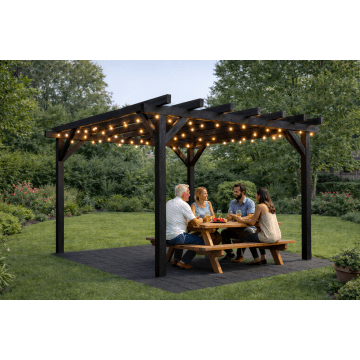HBM complete pergola - Lariks/Douglas zwart