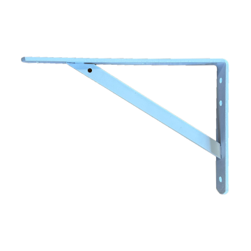 Plankdrager set 200x300x3 mm wit metaal - 2 stuks