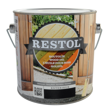 Restol Houtolie Zijdeglans 5L Ebbenzwart