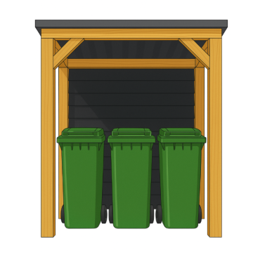 HBM container overkapping - Lariks/Douglas naturel