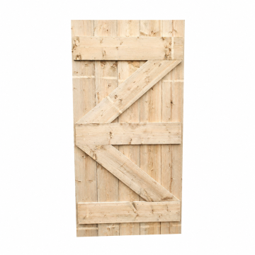 Steigerhouten deur - loftdeur - old look/grijs geïmpregneerd 80x200cm - Hout en Bouwmaterialen - 2023