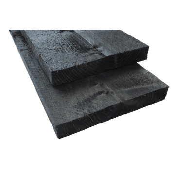 Proefstukje steigerhout Zwart 30x195mm