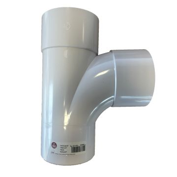 PVC T-stuk 100mm 87 graden enkelwandig