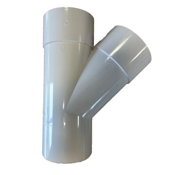 PVC T-stuk 100mm 45 graden enkelwandig