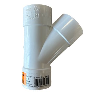 PVC T-stuk 40mm 45 graden dikwandig