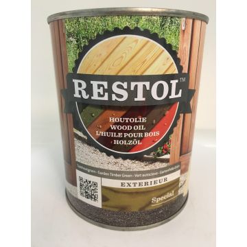 Restol Houtolie Zijdeglans 1L Tuinhoutgroen